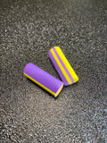 Mousse zig 10mm jaune violet x2