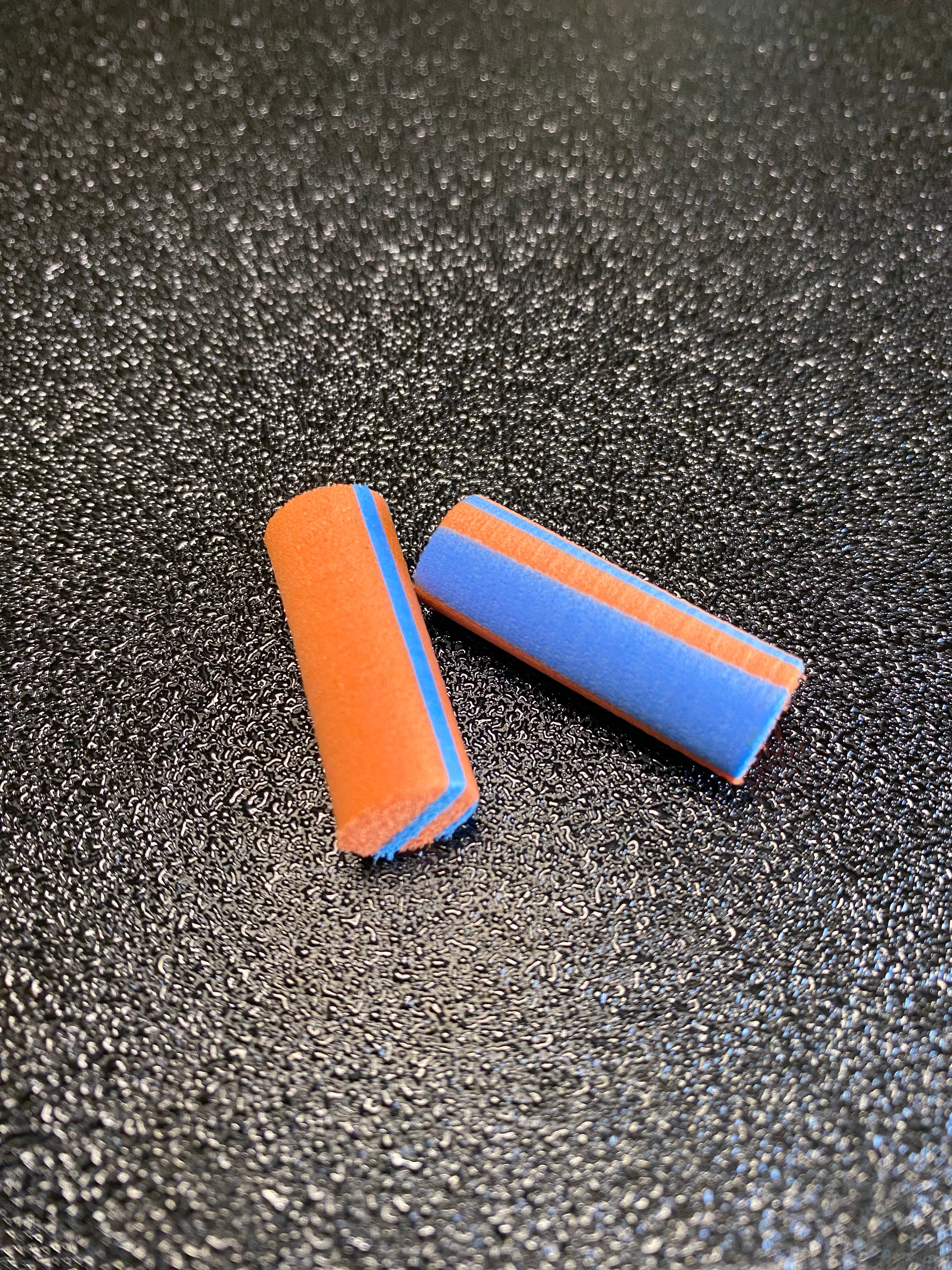 Mousse zig 10mm bleu orange x2