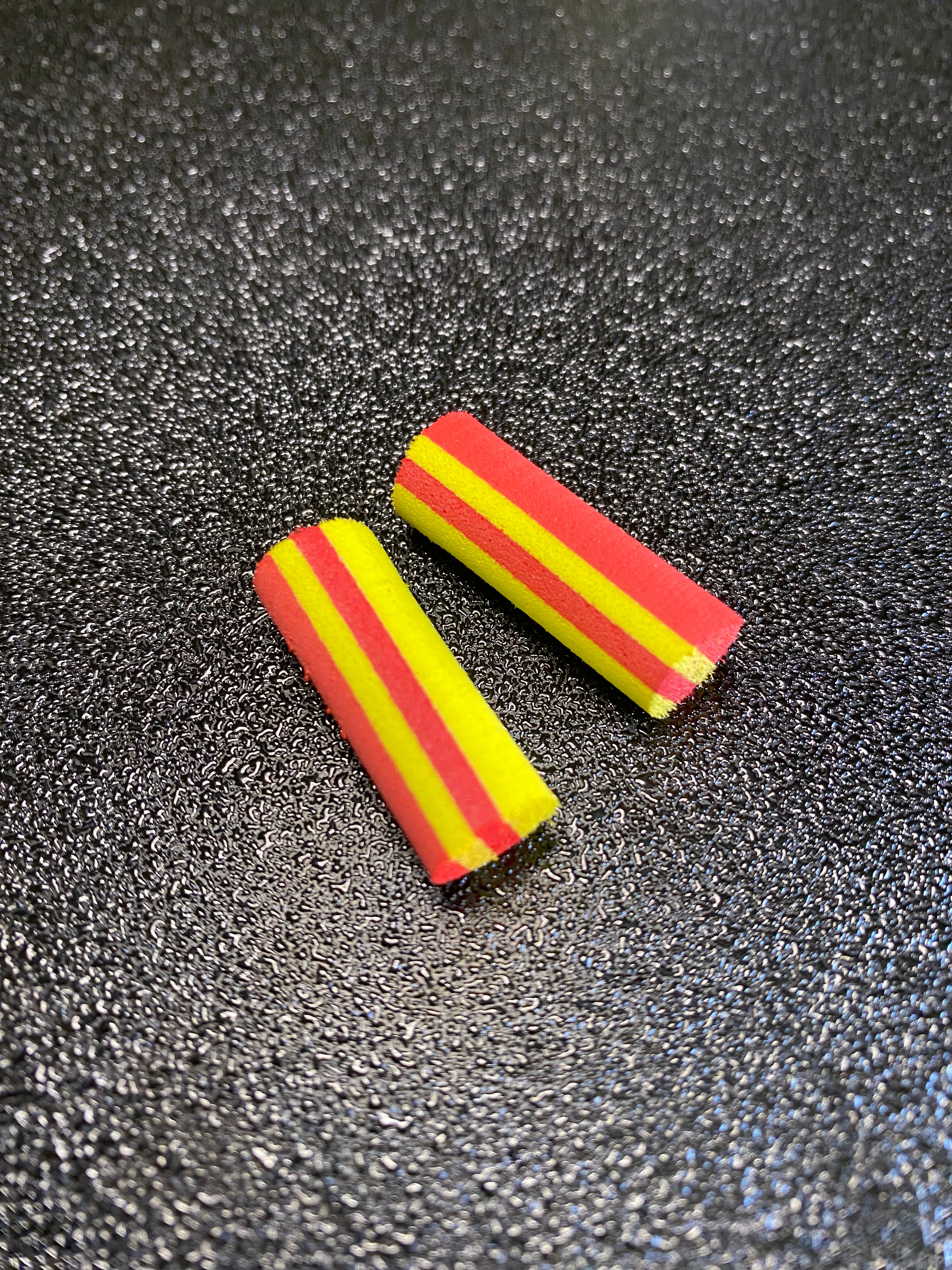 Mousse zig 10mm jaune rouge x2