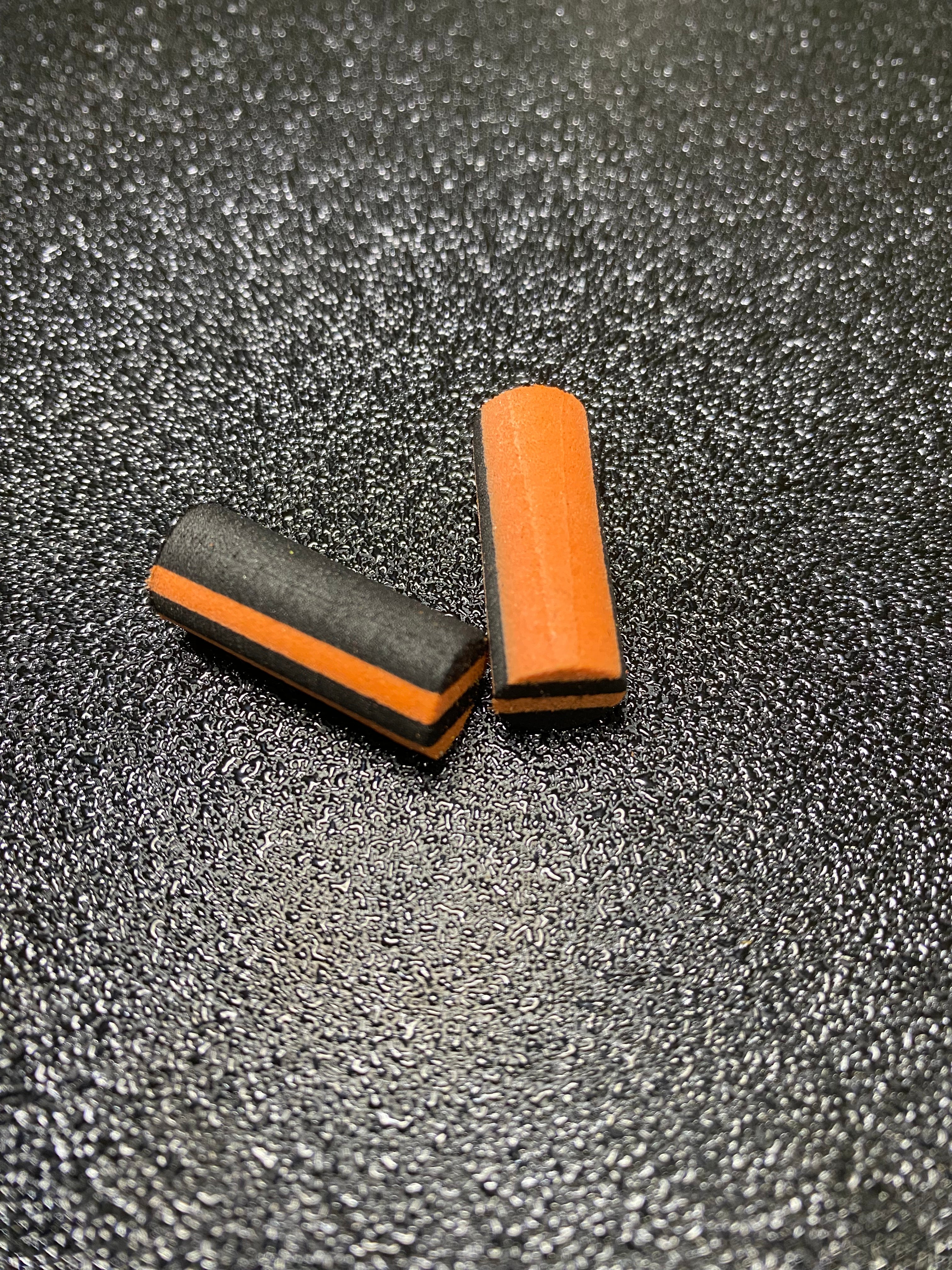 Mousse zig 10mm orange noir x2