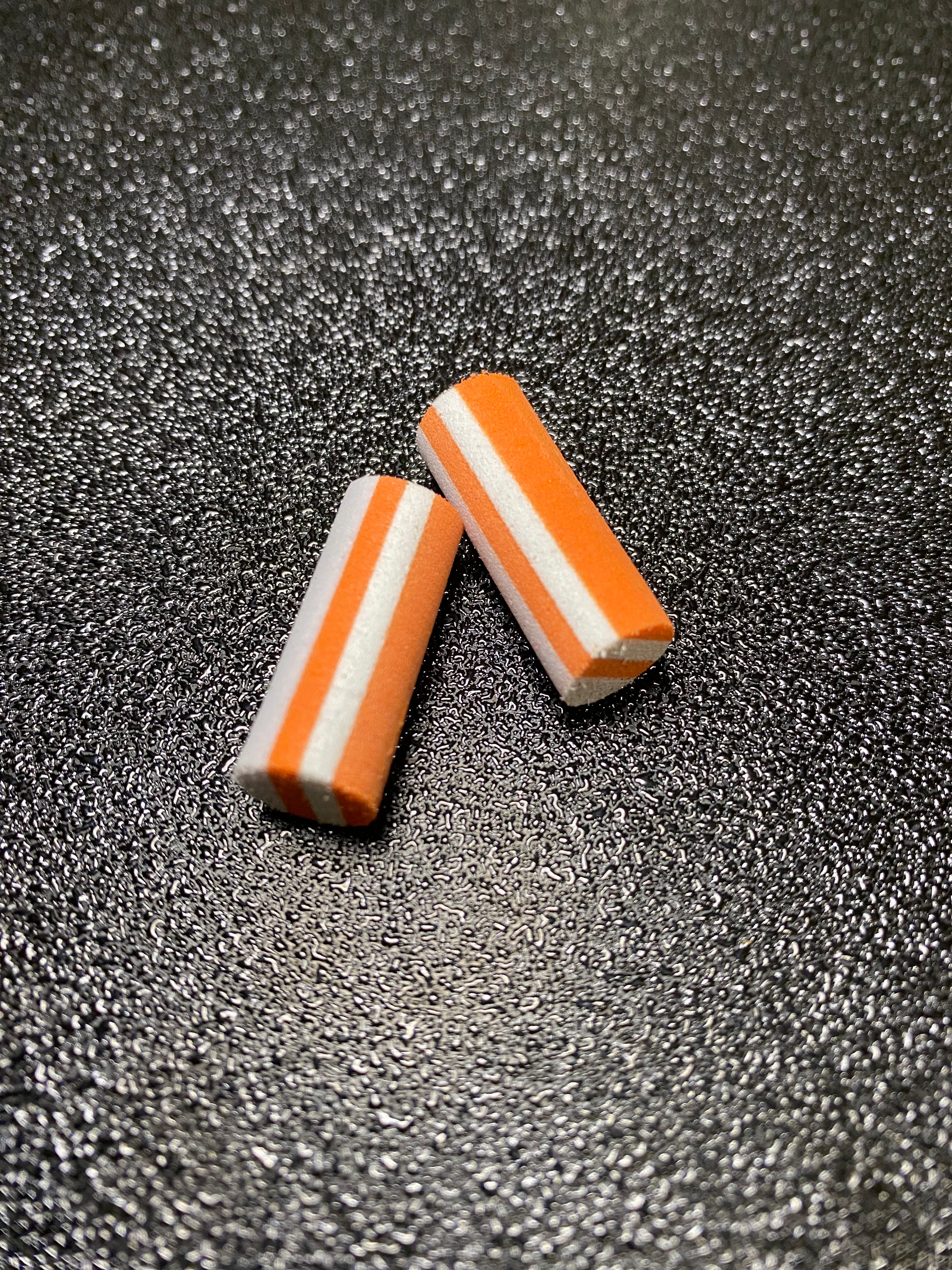 Mousse zig 10mm orange blanc x2