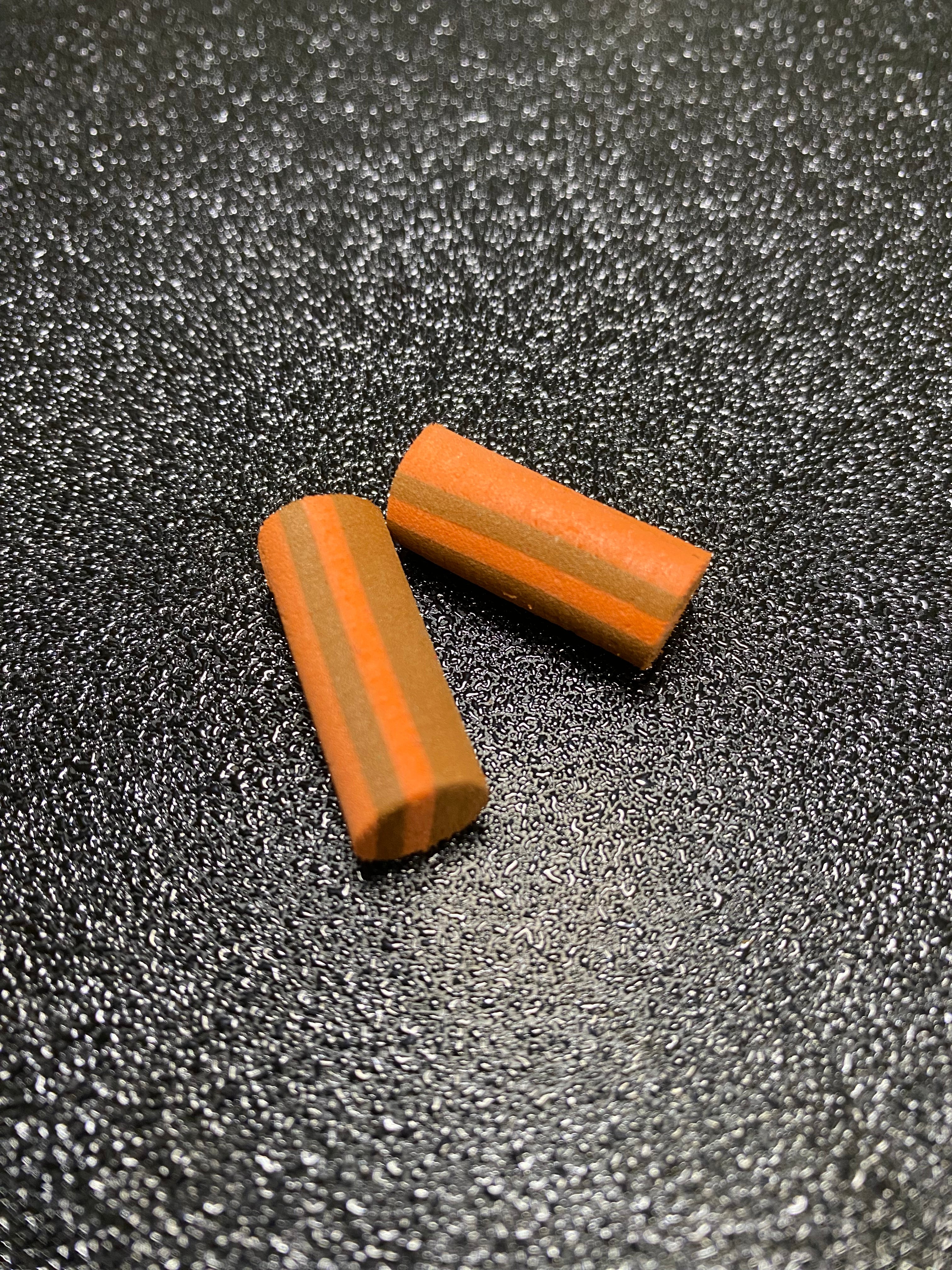 Mousse zig 10mm marron orange x2