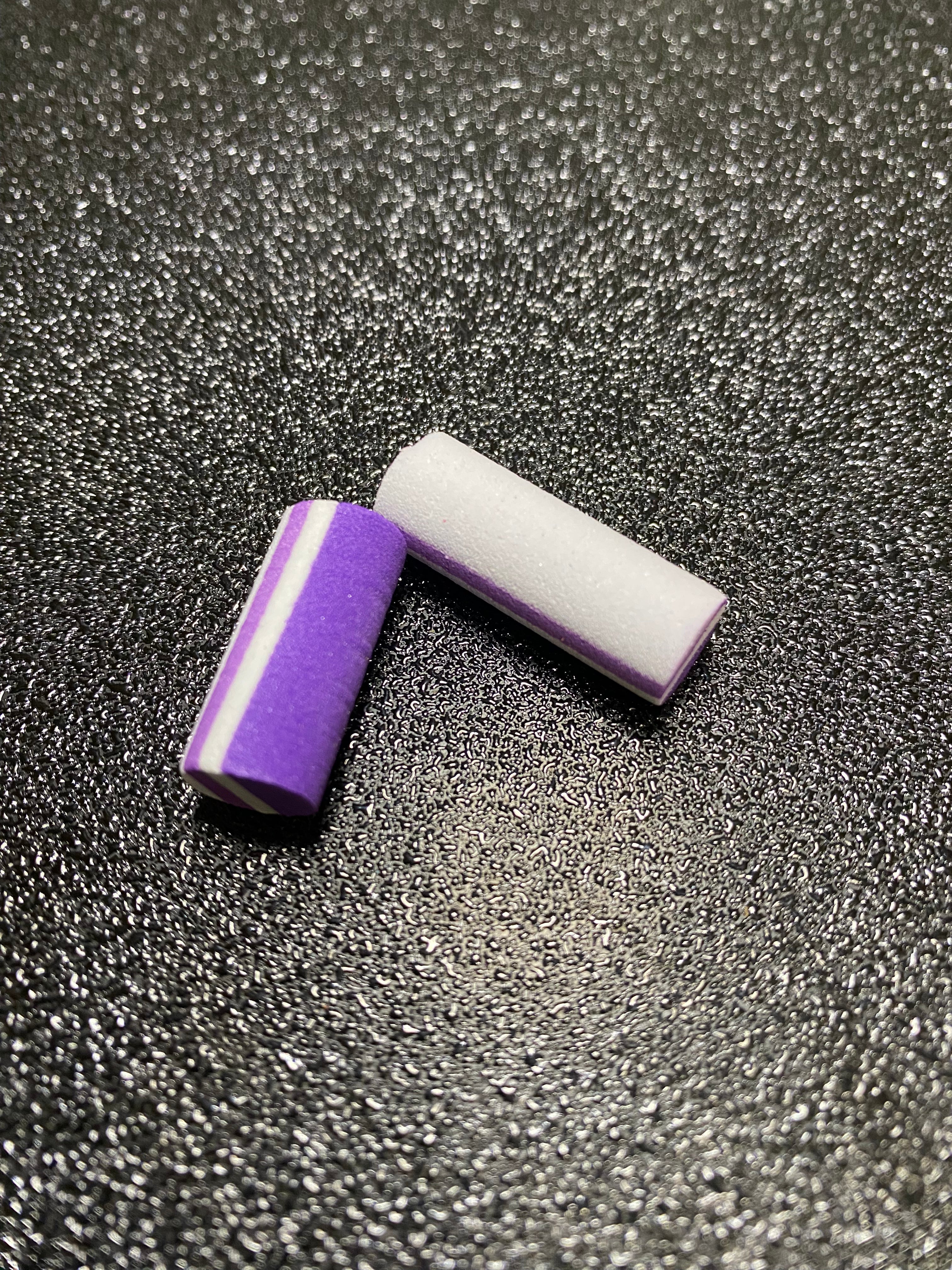 Mousse zig 10mm blanc violet x2
