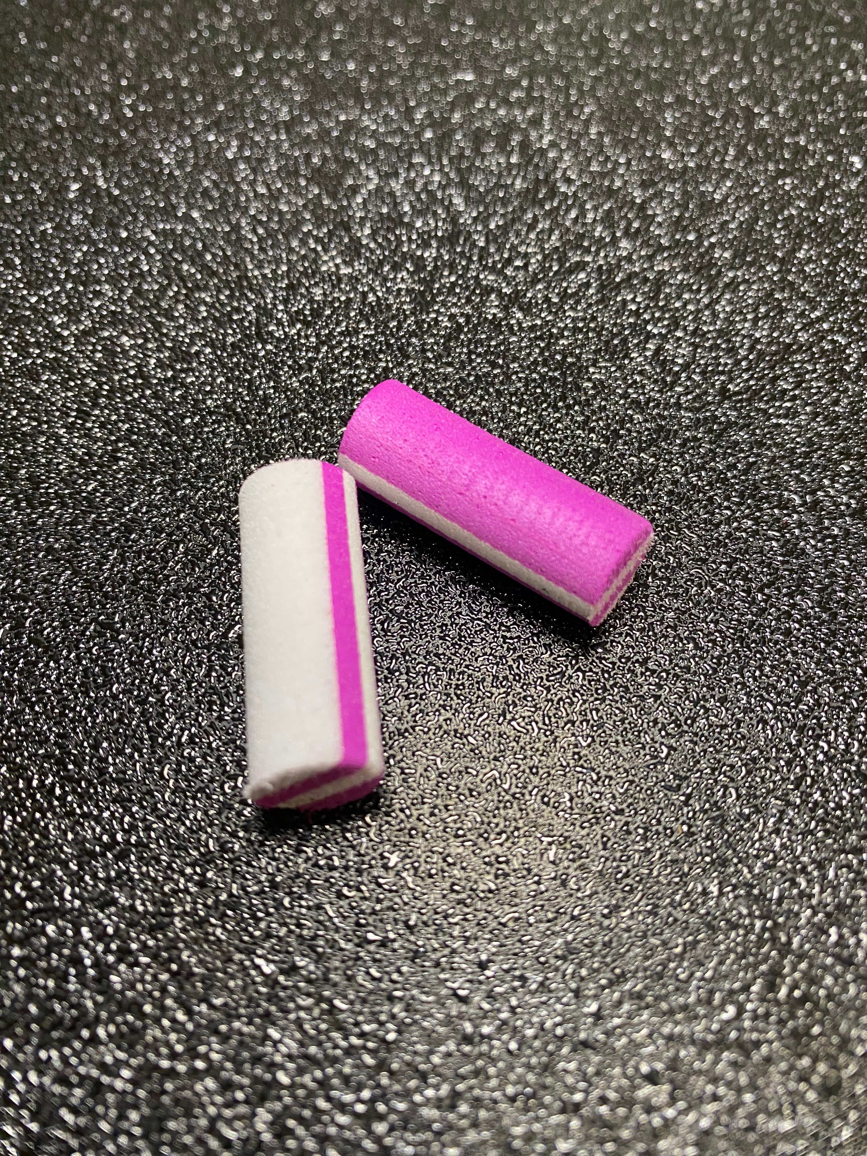 Mousse zig 10mm rose blanc x2