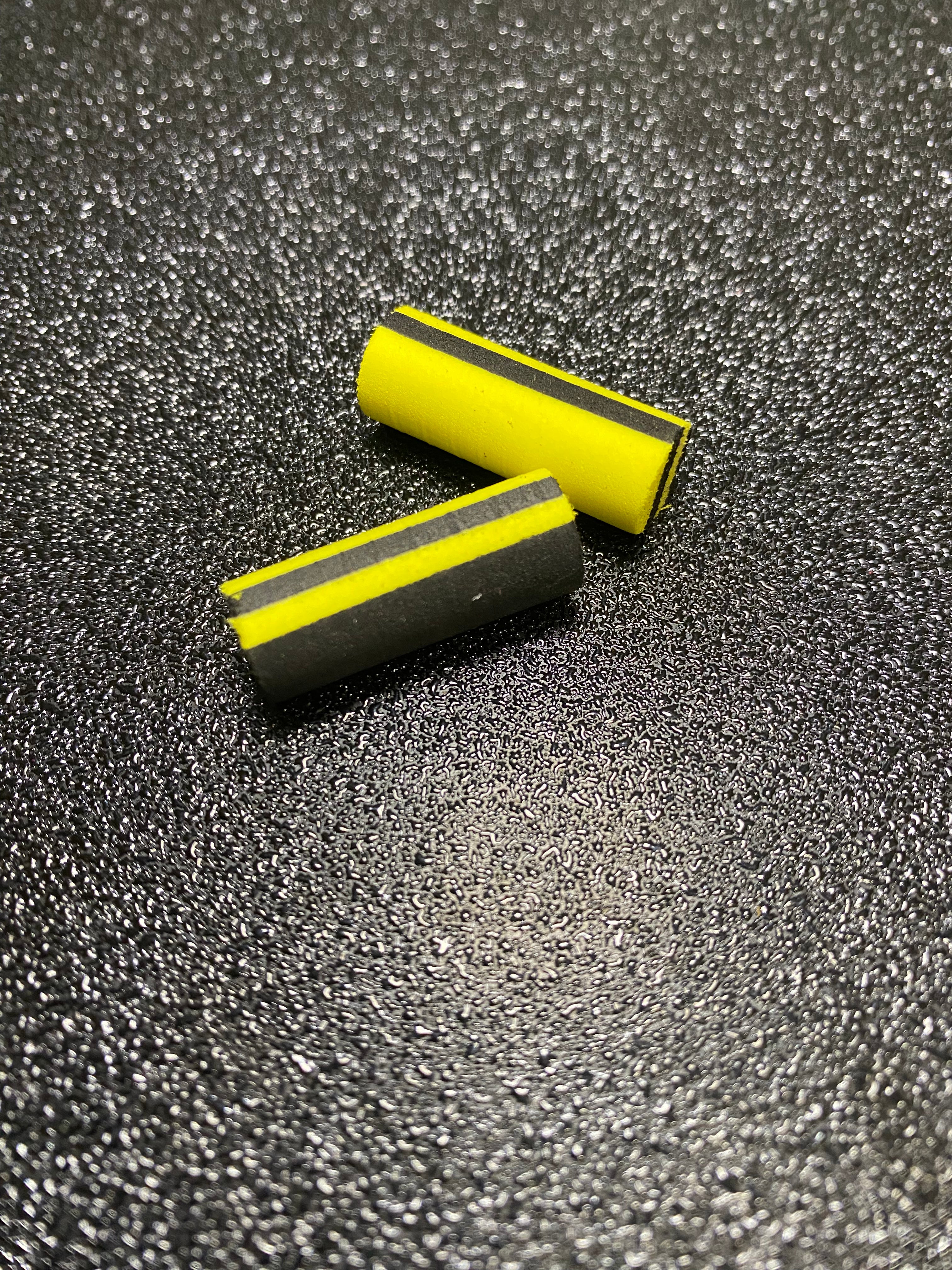 Mousse zig 10mm jaune noir x2