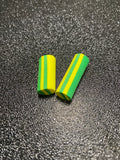 Mousse zig 10mm jaune vert x2
