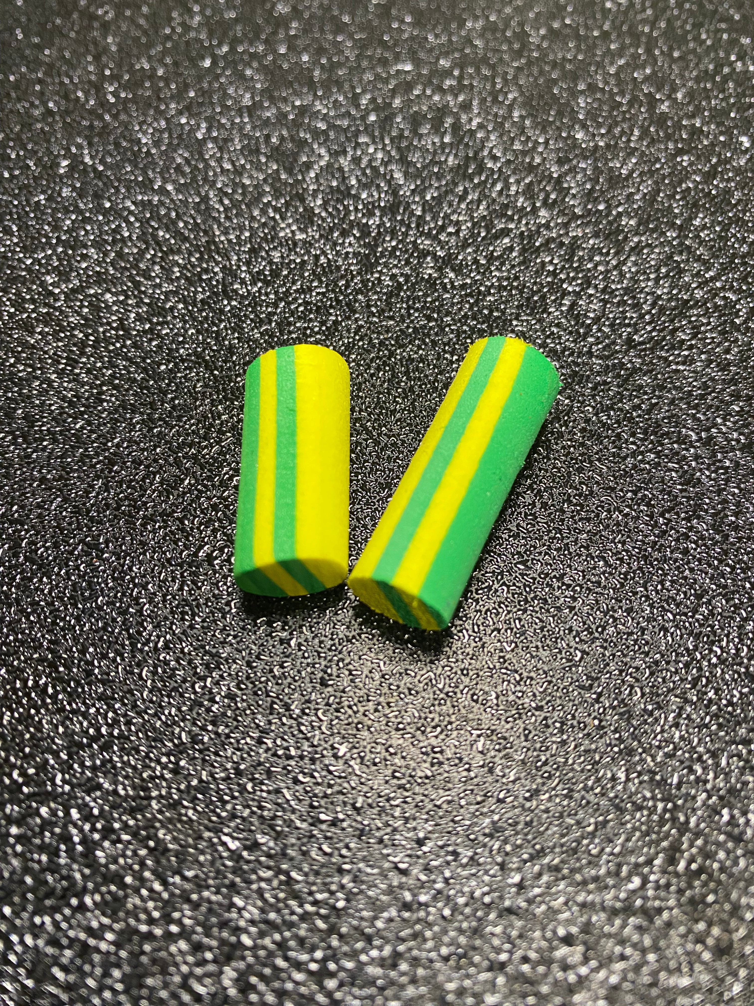 Mousse zig 10mm jaune vert x2