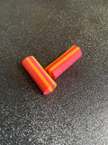 Mousse zig 10mm orange rouge x2