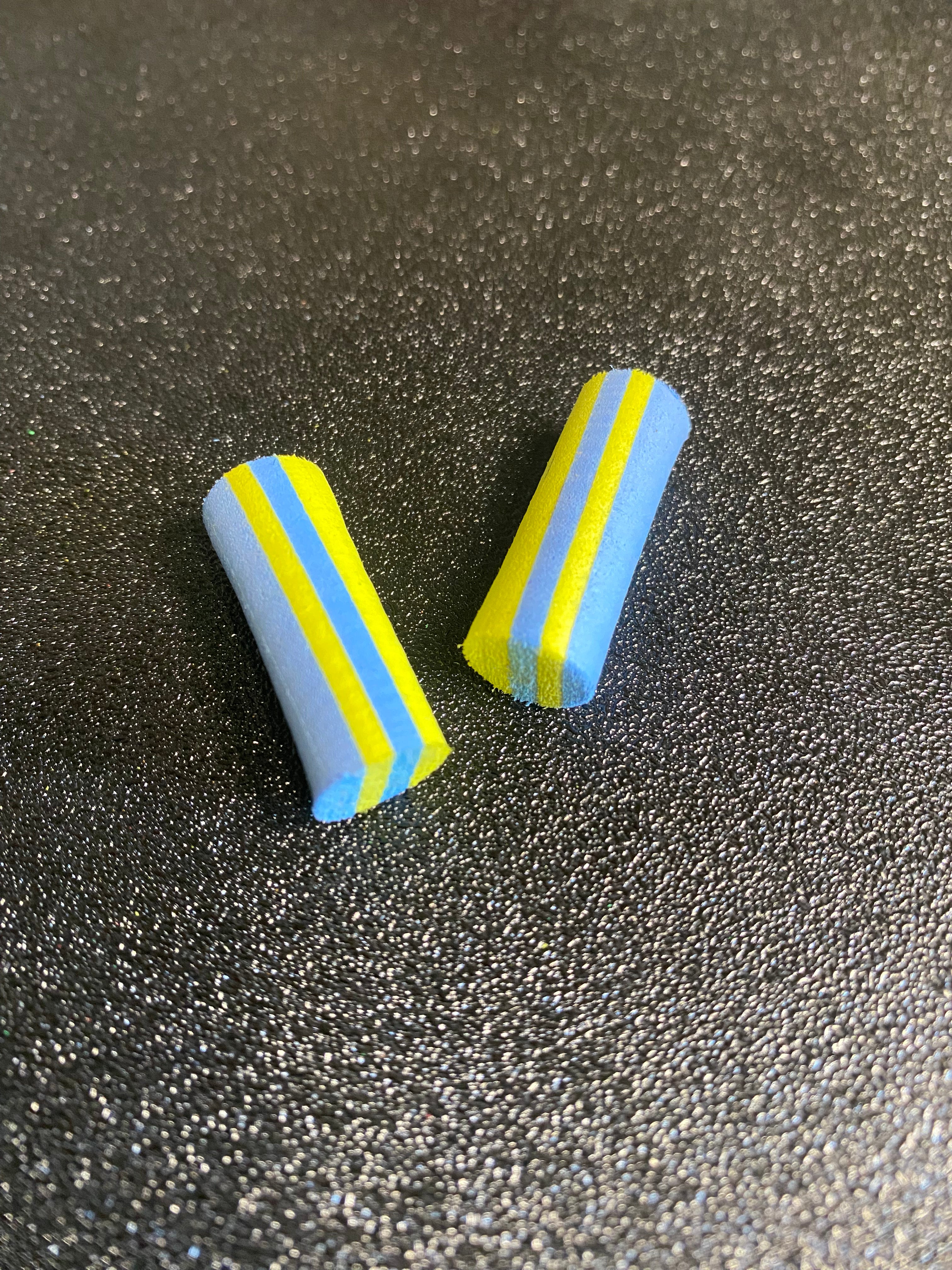 Mousse zig 10mm jaune bleu x2